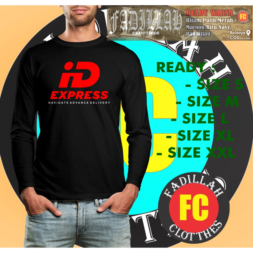 Kaos ID Express Lengan Panjang Baju Perusahaan