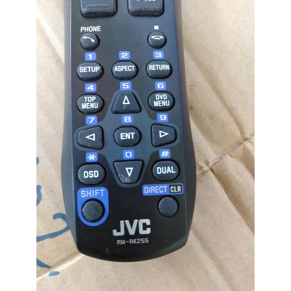 Remot Remote DVD Tape Mobil Jvc Rm Rk255 Ori Original Asli Rk-255 Double Din Dobel Din Jvc Id Bl Sol
