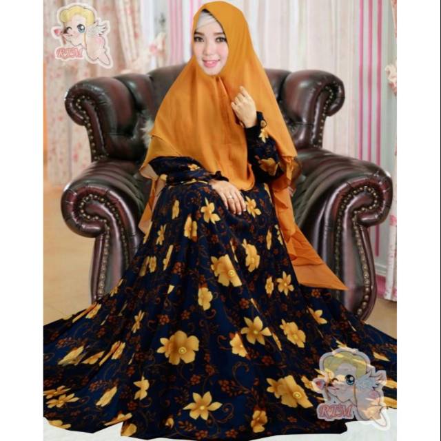 MELLISA SYARI NAVY GAMIS MONALISA CERUTY JUMBO