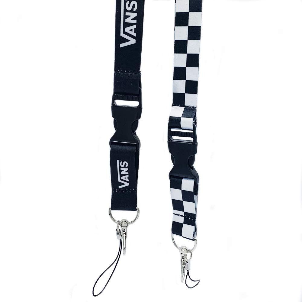 LANFY Durable Vans Pattern Phone Accessories Neck Straps Fashon Brand Lanyard Anti-lost 2 in 1 for keys Whistle Phone Lanyard Strap Phone Badge Camera Mobile Phone Hang Rope