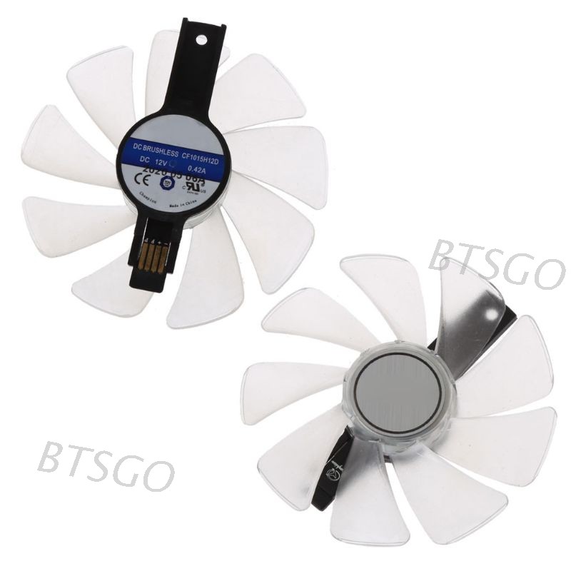 Btsgx 2pcs 95mm Cf1015H12D Dc12V Kipas Pendingin Pengganti Untuk Sapphire Rx480 8g Rx 470 Rx580