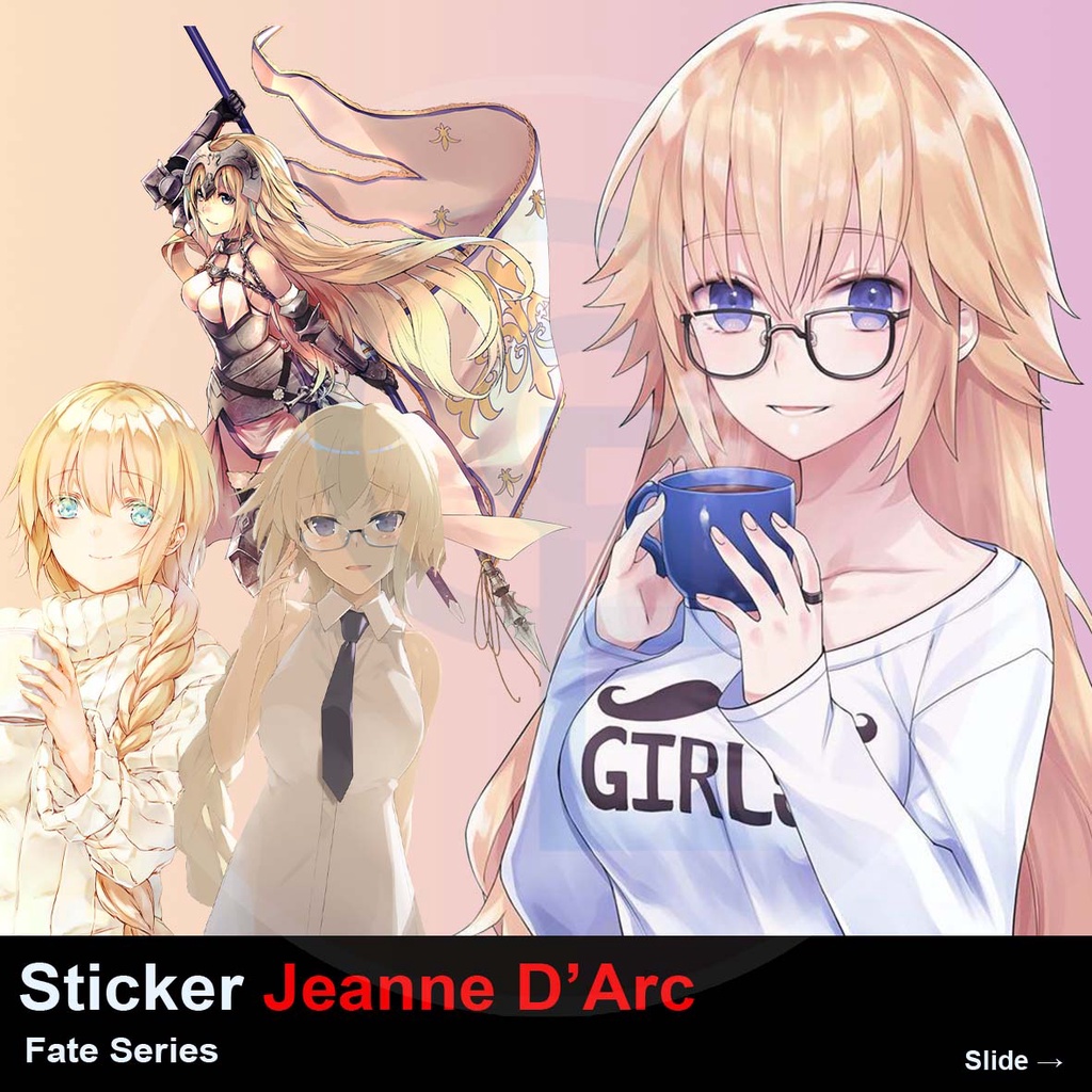 Stiker Anime FATE Jeanne D'Arc Tumblr Bom Laptop Helm Hp Kawaii Skin