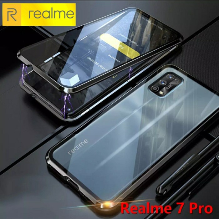 Casing Realme 7 Pro Realme7 Pro Hard Case Magnetic Double Glass Cover