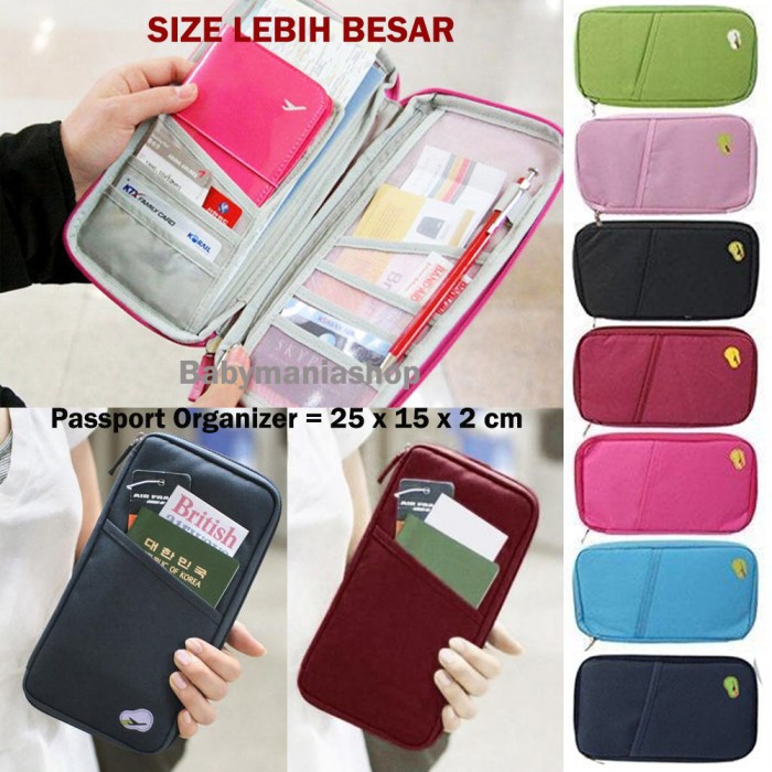 Korean Passport Wallet Travel Organizer Style Card Holder Dompet Paspor Cover Tempat Pensil Pencil