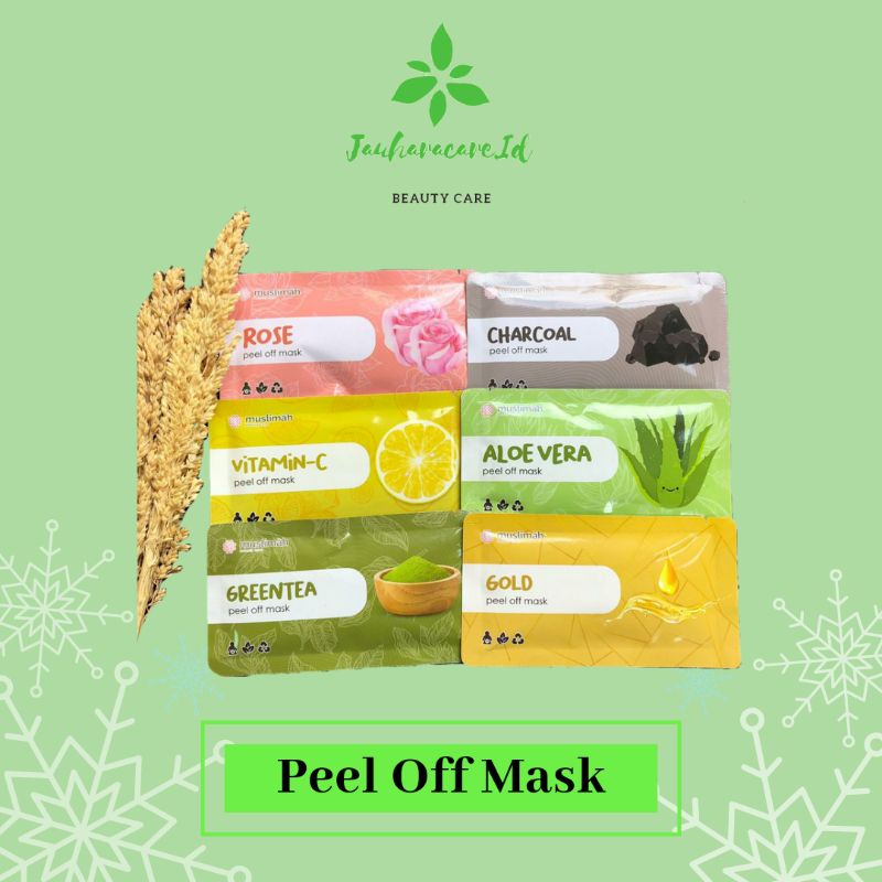 [AGEN] PEEL OFF MASK BY MUSLIMAH BEAUTY CARE / MASKER WAJAH ORGANIK PEEL OFF 10 GRAM✨