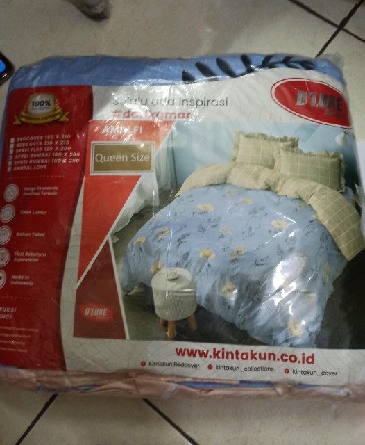 Kintakun Dluxe 3d - Sprei Rumbai 160/180 Queen King Set Motif Amalfi