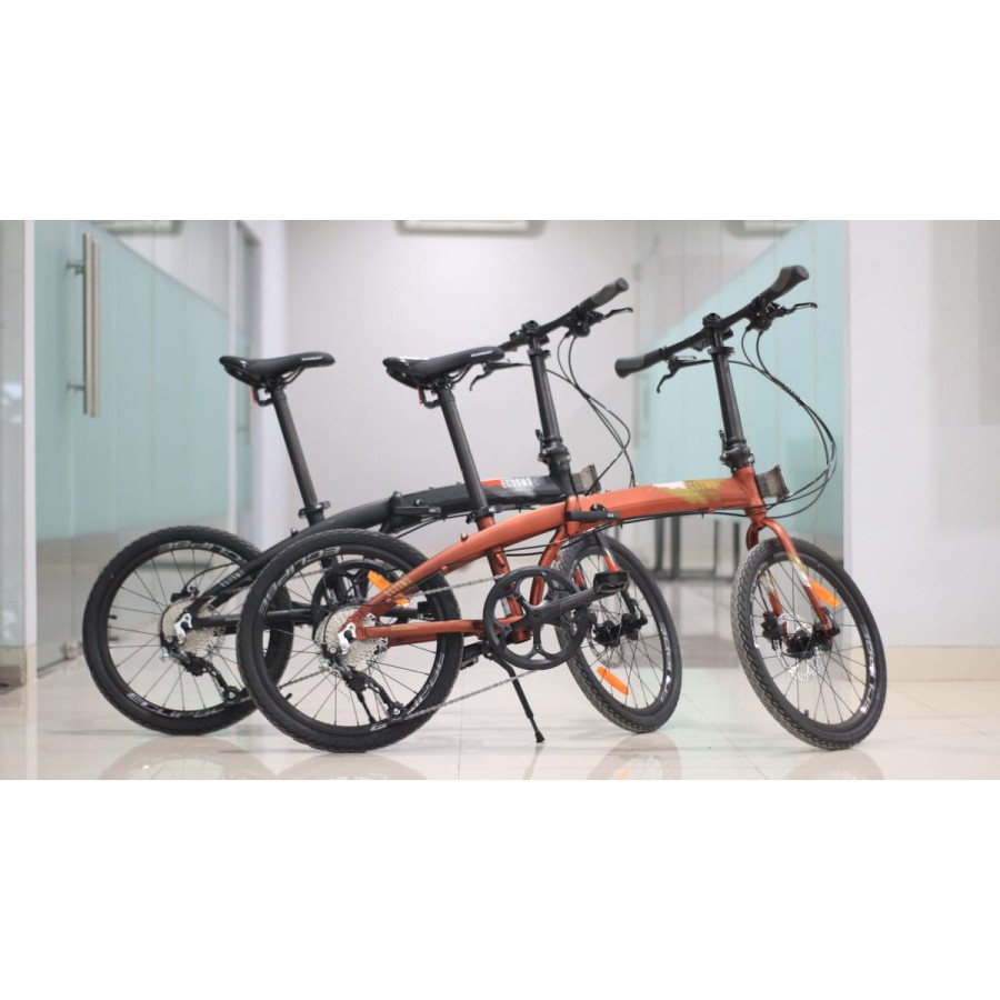Sepeda lipat 20 element ecosmo 9 nugie bike for ibadah folding bike 9 speed