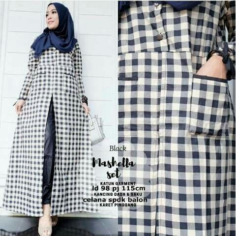 DeltaRN Mashela set Hijab Terbaru Fashion Muslim Terbaru