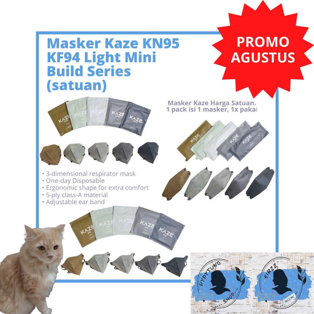 Masker Kaze Build and Cuddle Series KN95 KF94 Light Mini