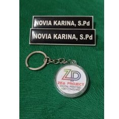 

Name tag / Papan nama Resin bening transparan