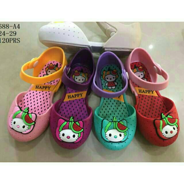 Jelly Shoes Premium Kids New Hello Kitty Sepatu  bayi 