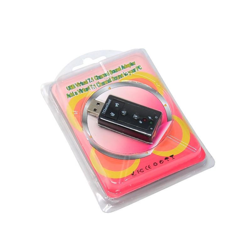 USB SOUND CONVERTER 7.1 HIGH QUALITY CONNECTOR USB TYPE A KE OUTPUT JACK - TEKNO KITA