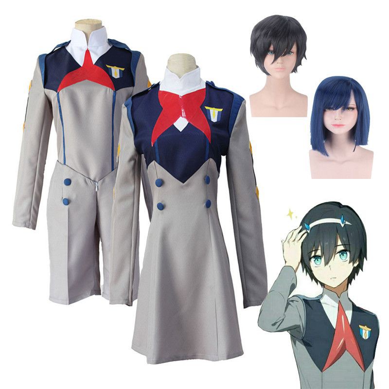 darling in the franxx hiro ichigo uniform tops shorts dress wig cosplay  costume anime