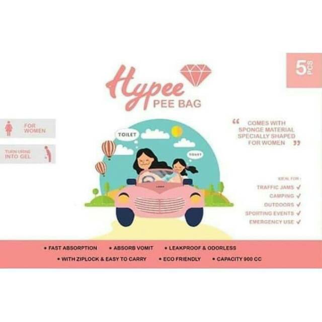 Hypee Pee Bag For Woman / Kantong Urine / Kantong Untuk Buang Air Kecil
