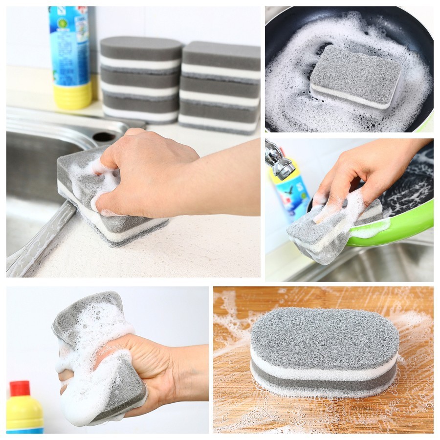 SPONS CUCI PIRING 2 SISI - SPONGE BUSA 2 SISI SPON CUCI PIRING OVAL