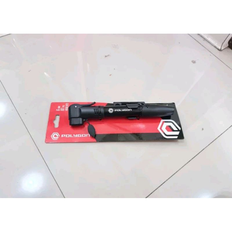 mini hand pump polygon. pompa tangan handpump sepeda two way 87 psi schrader presta