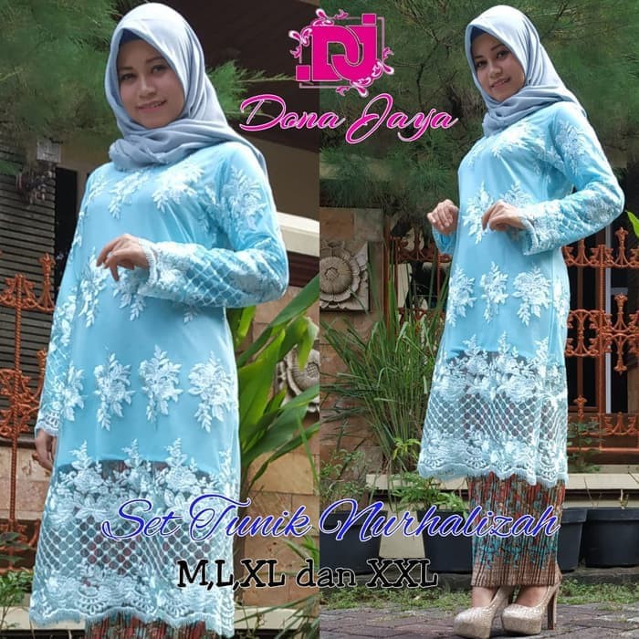 set kebaya tunik rosalinda ternew