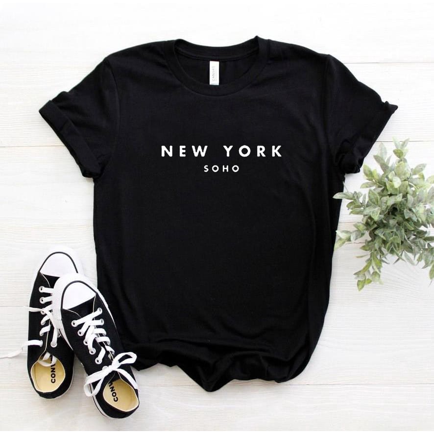 MYSTIQUE.ID-BAJU KAOS NEW YORK SOHO T-SHIRT LUCU DAN AESTHETIC