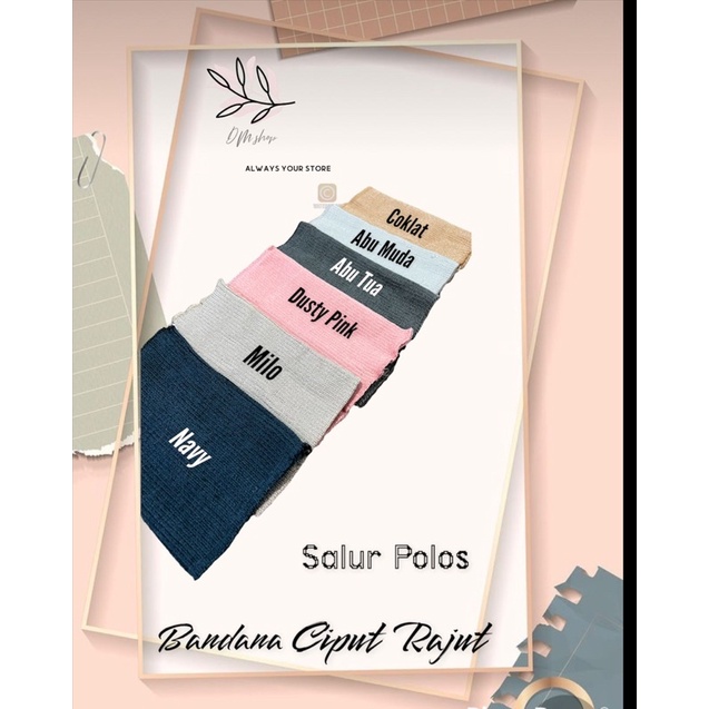 Ciput Rajut Polos / Bandana Inner Rajut Polos