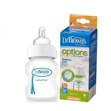 Dr. Brown's 5 oz 150 ml PP Wide Neck Options Botol Bayi Botol Susu