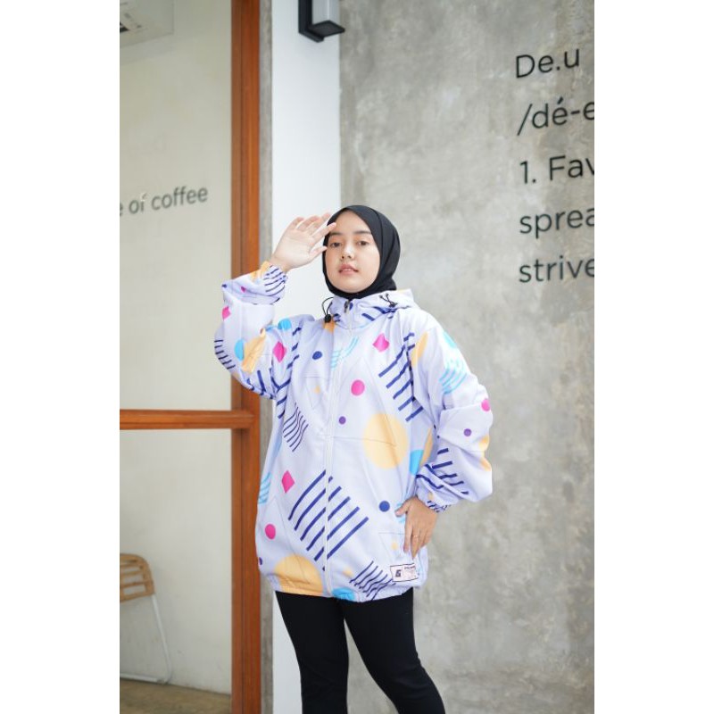 Jaket Sepeda Wanita Jaket Motif Printing/Jaket Goews-2