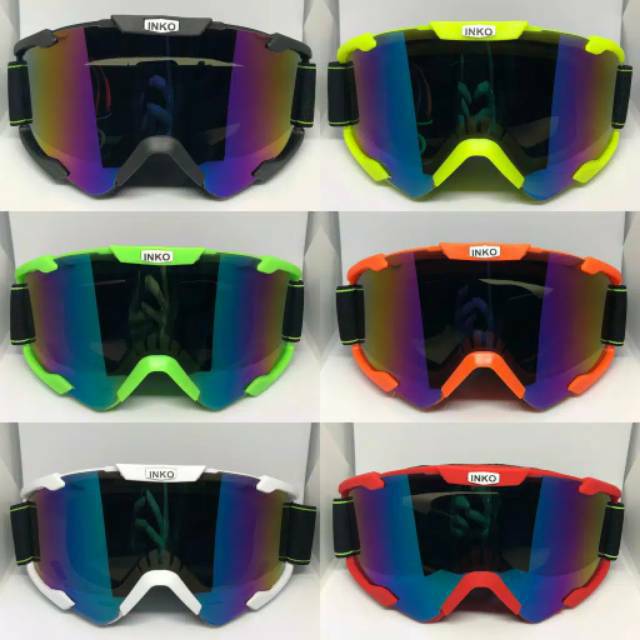 (C o d) Goggle / kacamta cross kacamata helm cross inko plangi inko murah Kualitas Bagus