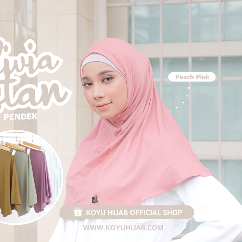 Koyu Hijab OLIVIA instant pendek (pilih warna)