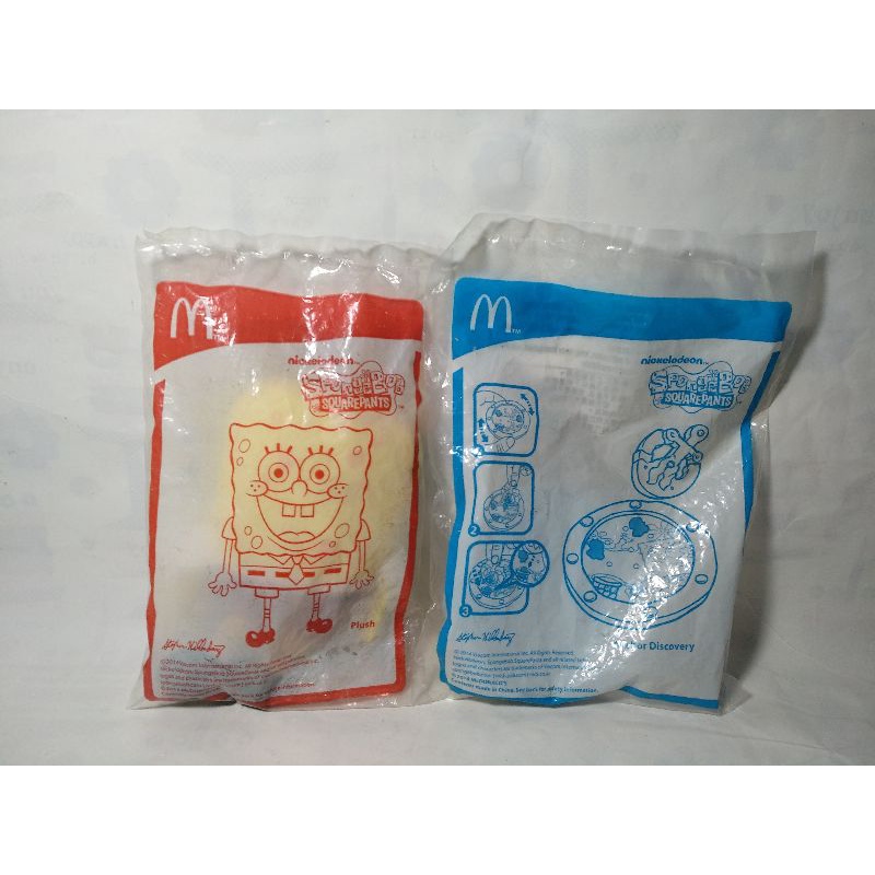 Boneka Sponge Bob Plush Doll Anchor Discovery Adventure Jangkar Spongebob Happy Meal Mcd Mainan Toys