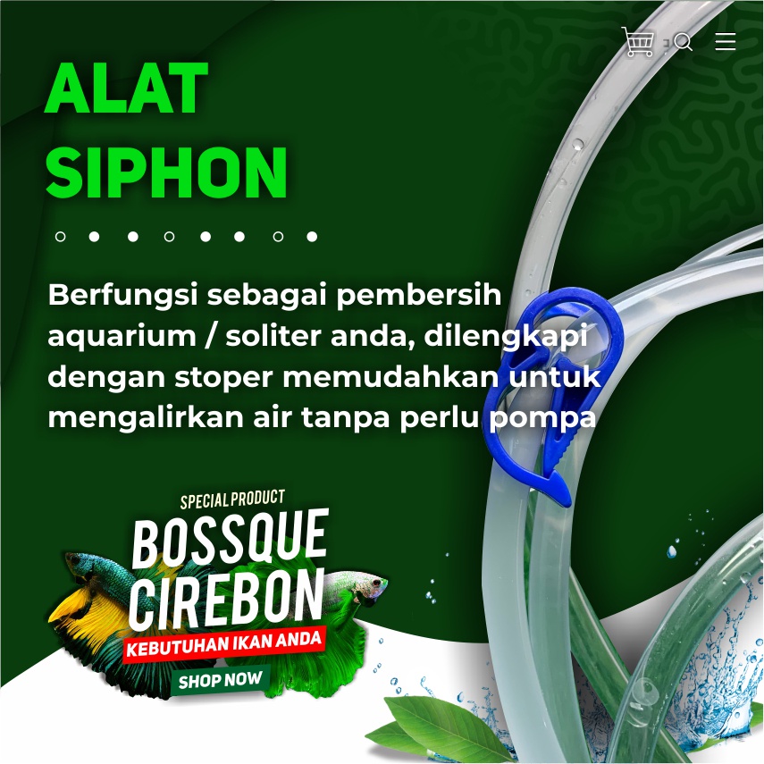 Alat Sifon Sipon Siphon Pembersih Aquarium Soliter Ikan Hias Cupang Gupy Size M