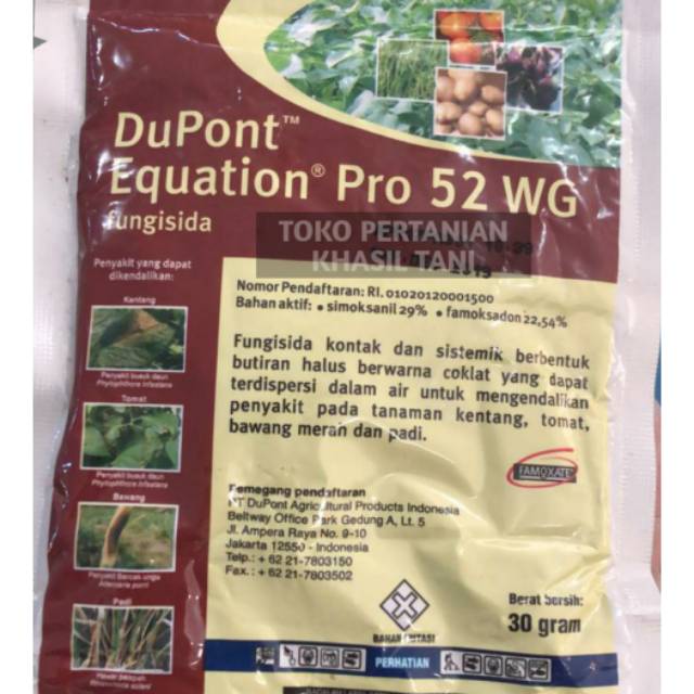 Fungisida Dupont Equation Pro 52wg Kontak Sistemik Produk Dari Dupont Berat Bersih 30gr Shopee Indonesia