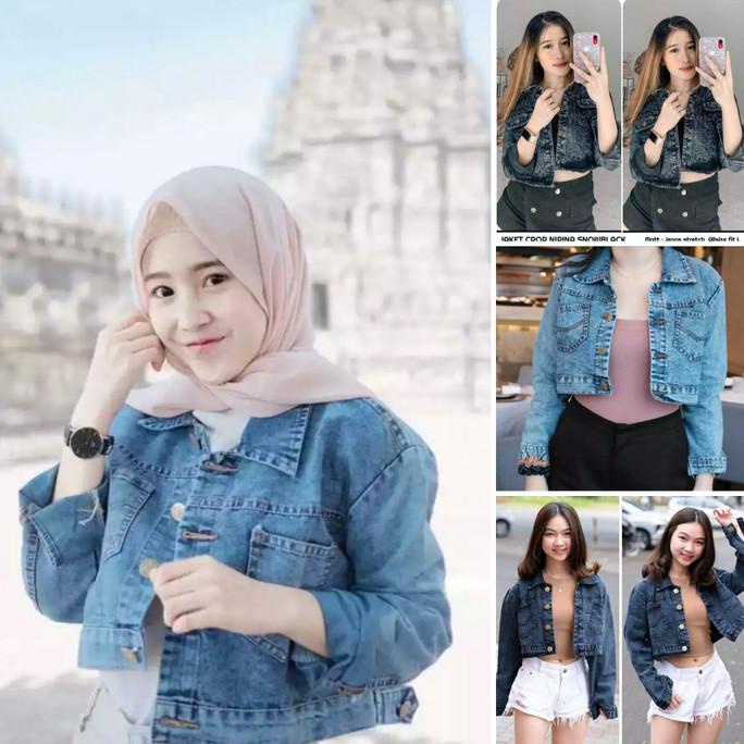 jaket jeans wanita jaket levis/denim wanita jaket crop cewek