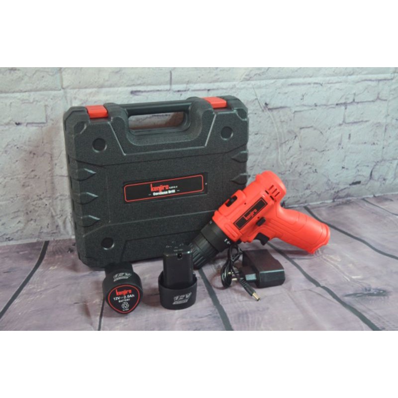 Mesin bor baterai impact drill cordless KENJIRO KJD12-2 Baterai 12V