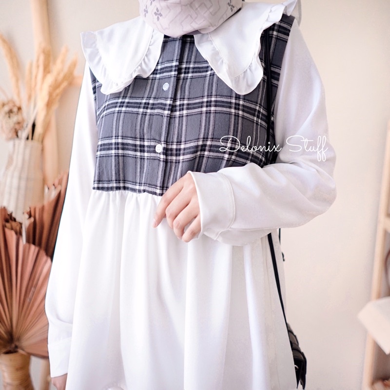 Shelby flanel peplum top