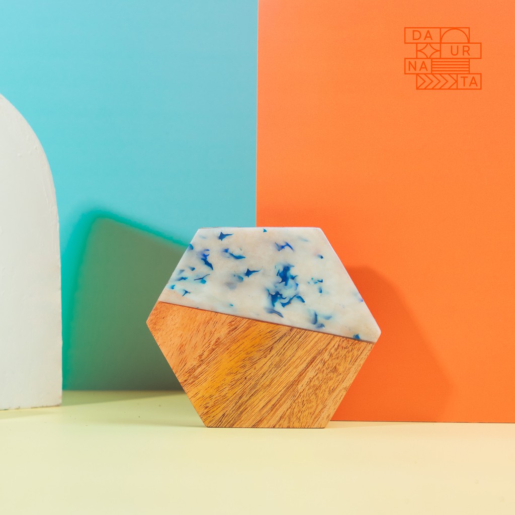 

Dekornata Suguh Hexagon Coaster / Tatakan Gelas / Daurnata