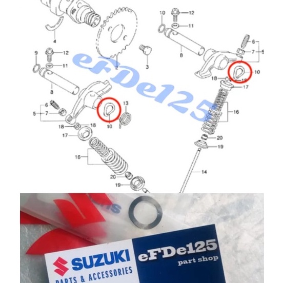 Ring Gelombang washer Pelatuk Klep Thunder 125