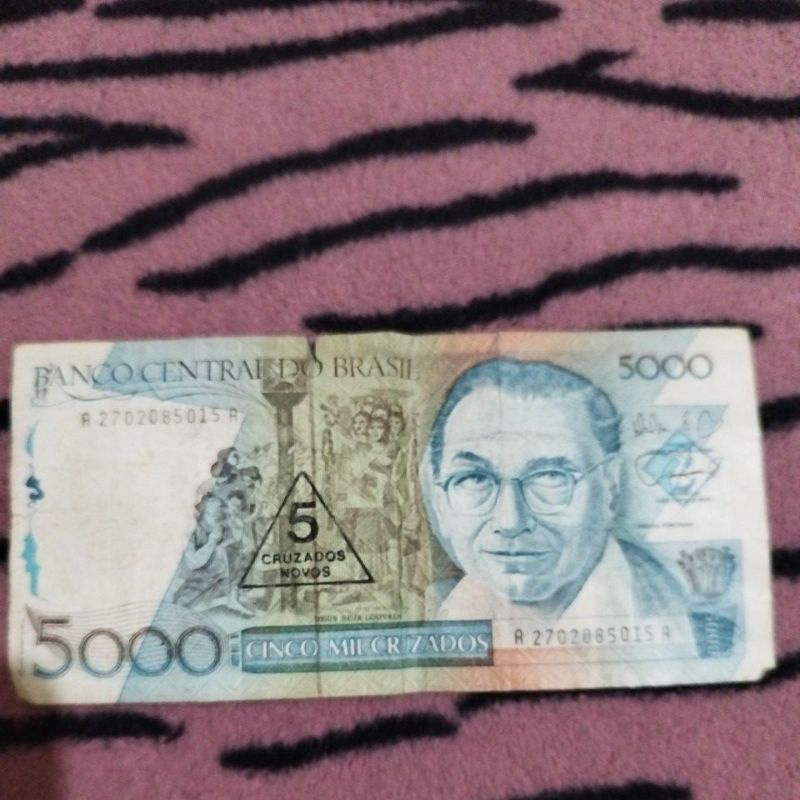 uang kuno brazil 5000