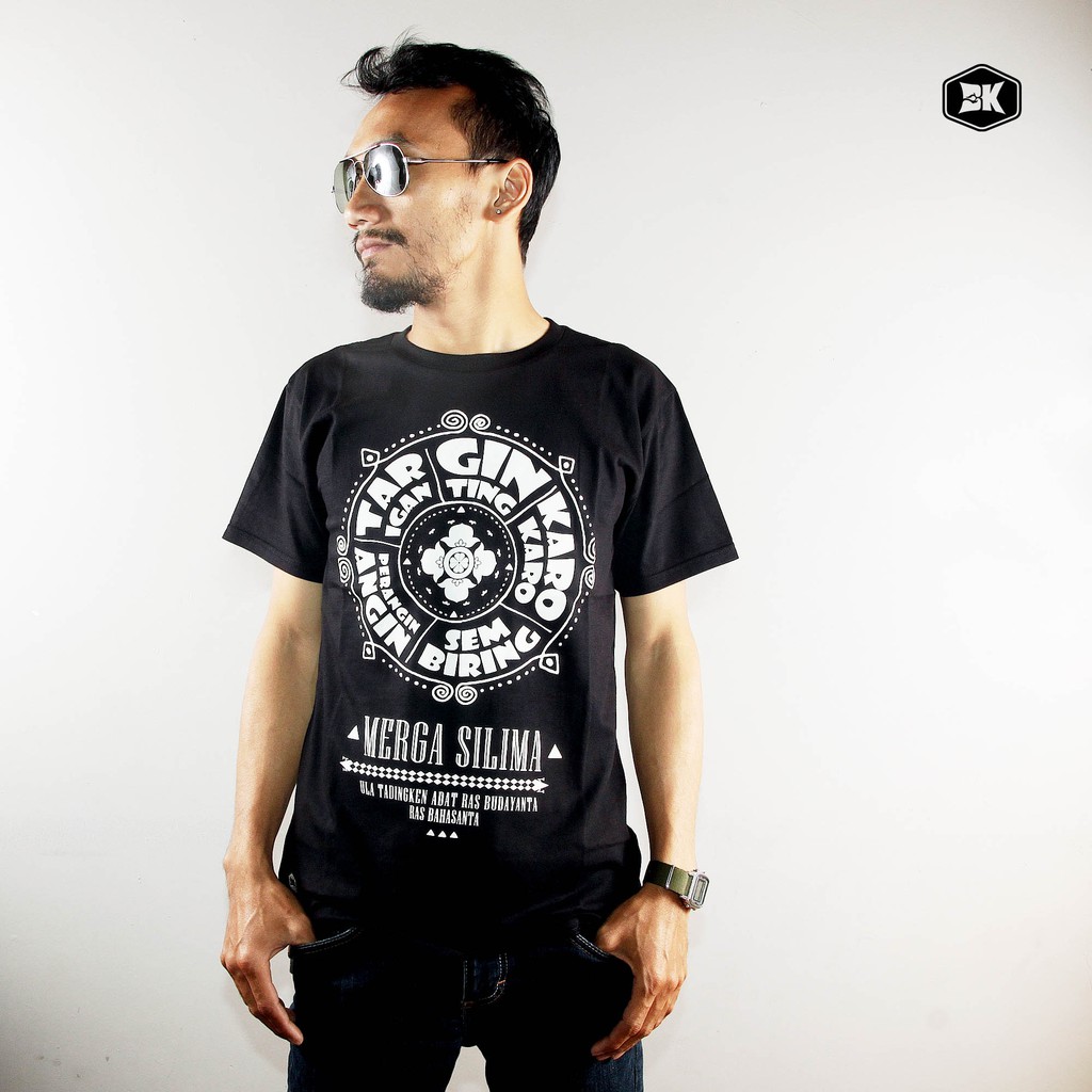 BK ETHNIC | Kaos T-Shirt Etnis Suku Batak |Kaos Basic Batak Karo | MERGA SILIMA