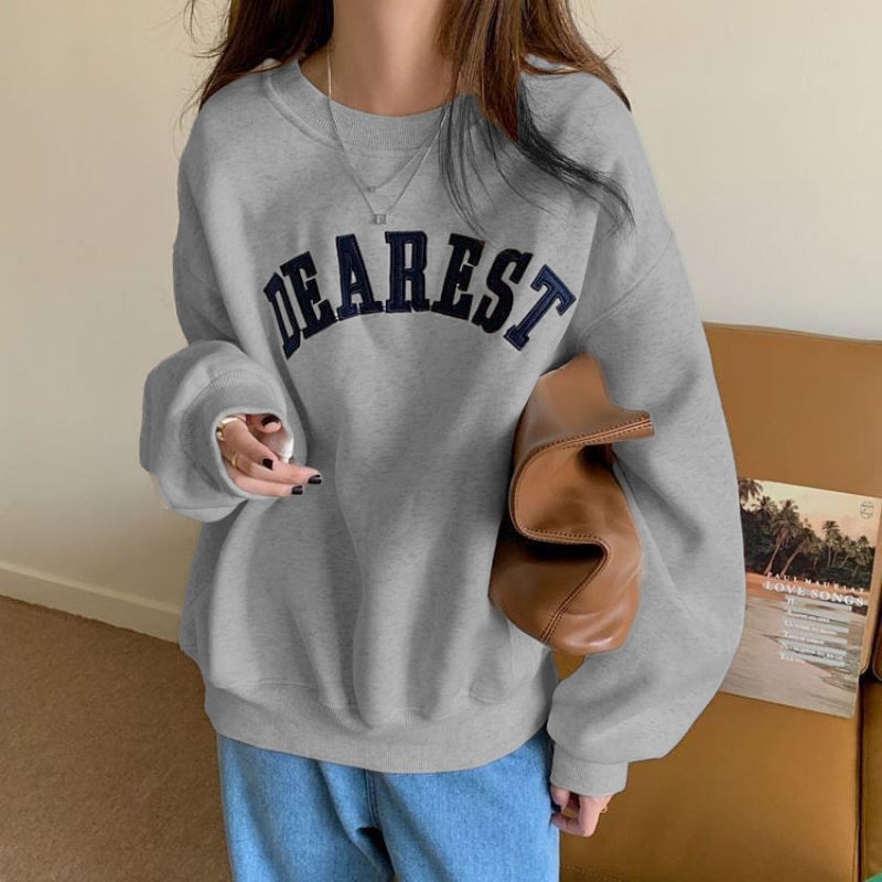 Sweater Dearest - Pakaian Wanita Dan Pria - Bahan Fleece - Allsize