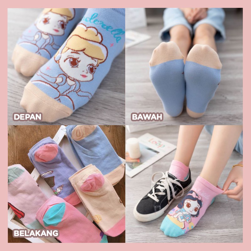 PRINCESS - Kaos Kaki Pendek Semata Kaki/ Kaos Kaki Ankle Dewasa Wanita