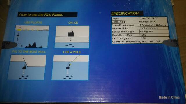 Portable Fish Finder 2.0 inch - Alat untuk mengetahui keberadaan ikan di air