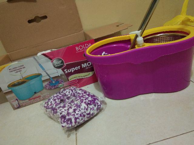 Alat Pel Supermop Bolde Athena | Stainless+tmpt Sabun+lubang Air