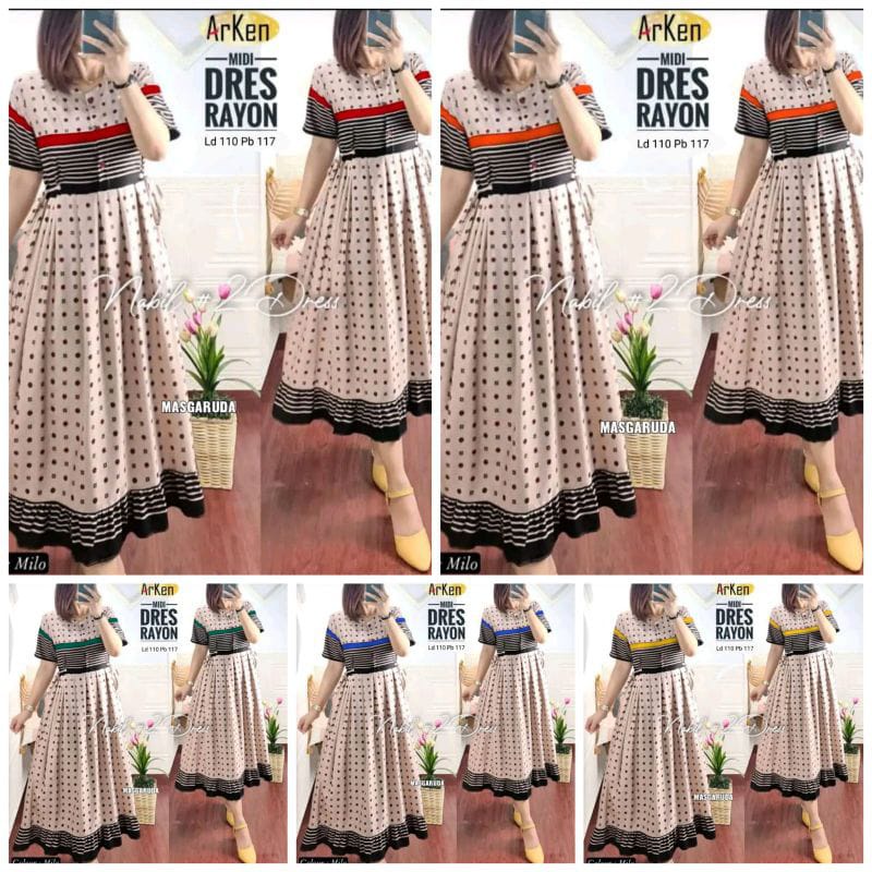 midi dress // dress arken // dress midi // dres cibi terlaris // midi dress terabru// gamis midi// d
