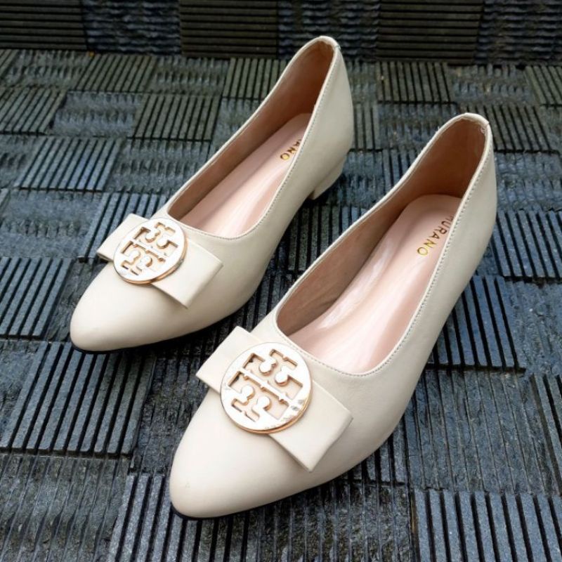 Best Seller Flat Shoes Murano Vania Cream Big Size 41-46