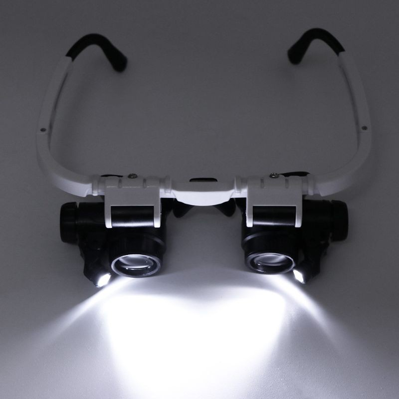 CRE  Headband Magnifier with LED Light Head Mounted Magnifying Glasses 8X 23X