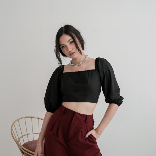 [TAVIA] KLARA TOP / ATASAN WANITA / CROP TOP/ BACKLESS TOP