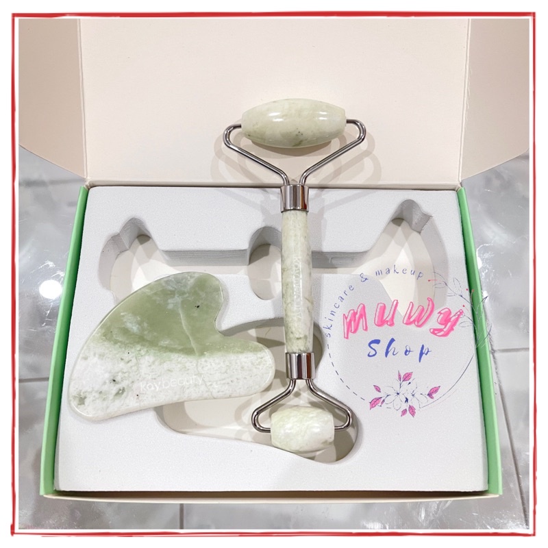 Kay Beauty Double Sided Premium Milky Jade Beauty Roller