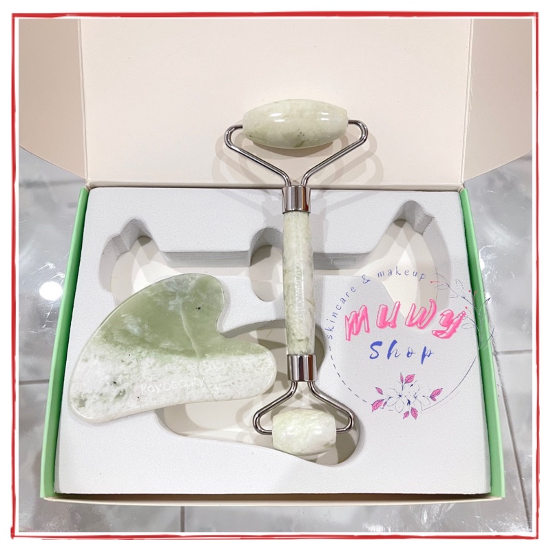 Kay Beauty Double Sided Premium Milky Jade Beauty Roller