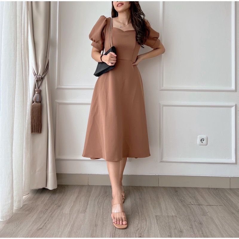 Toply Shop Dres wanita Hyuna / Gaun wanita elegant pesta / pakaian wanita terbaru