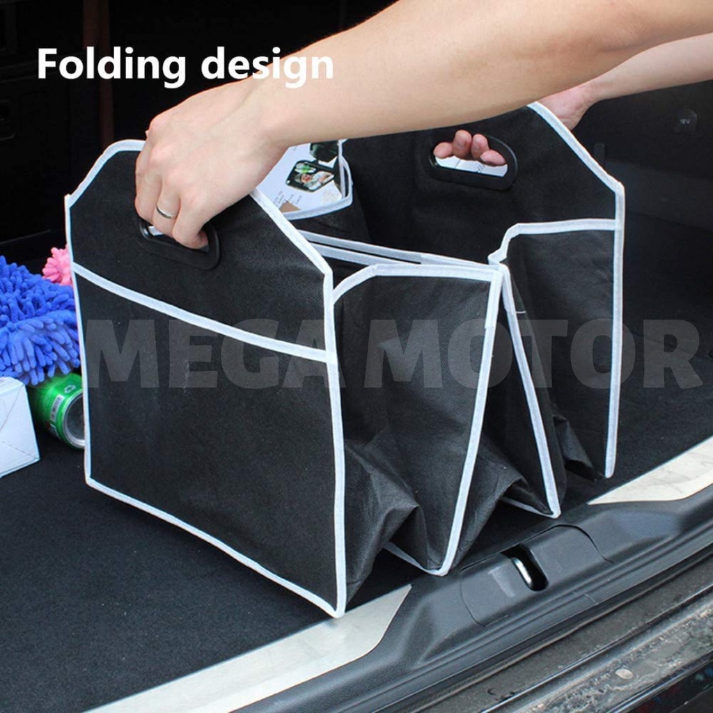 Canvas Car Trunk Organiser Kotak Penyimpanan Bagasi Mobil Waterproof