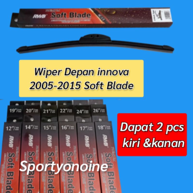 Wiper soft blade Inova 2005-2015 24 &amp; 16